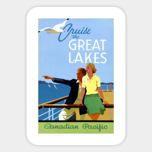 Vintage Travel Poster Canada Cruise the Great Lakes Sticker